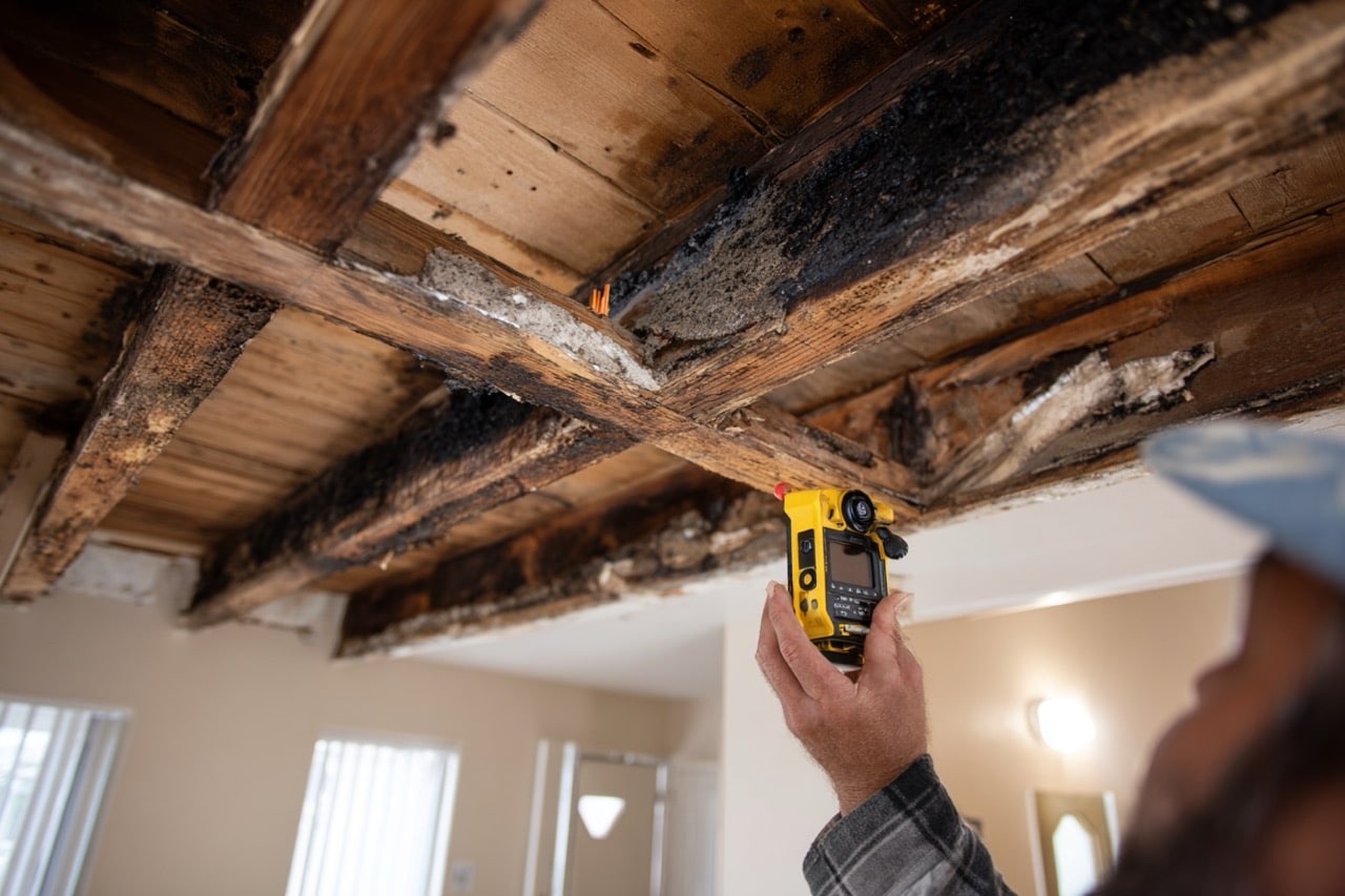 Structural fire damage assessment in Salt Lake City Utah residence