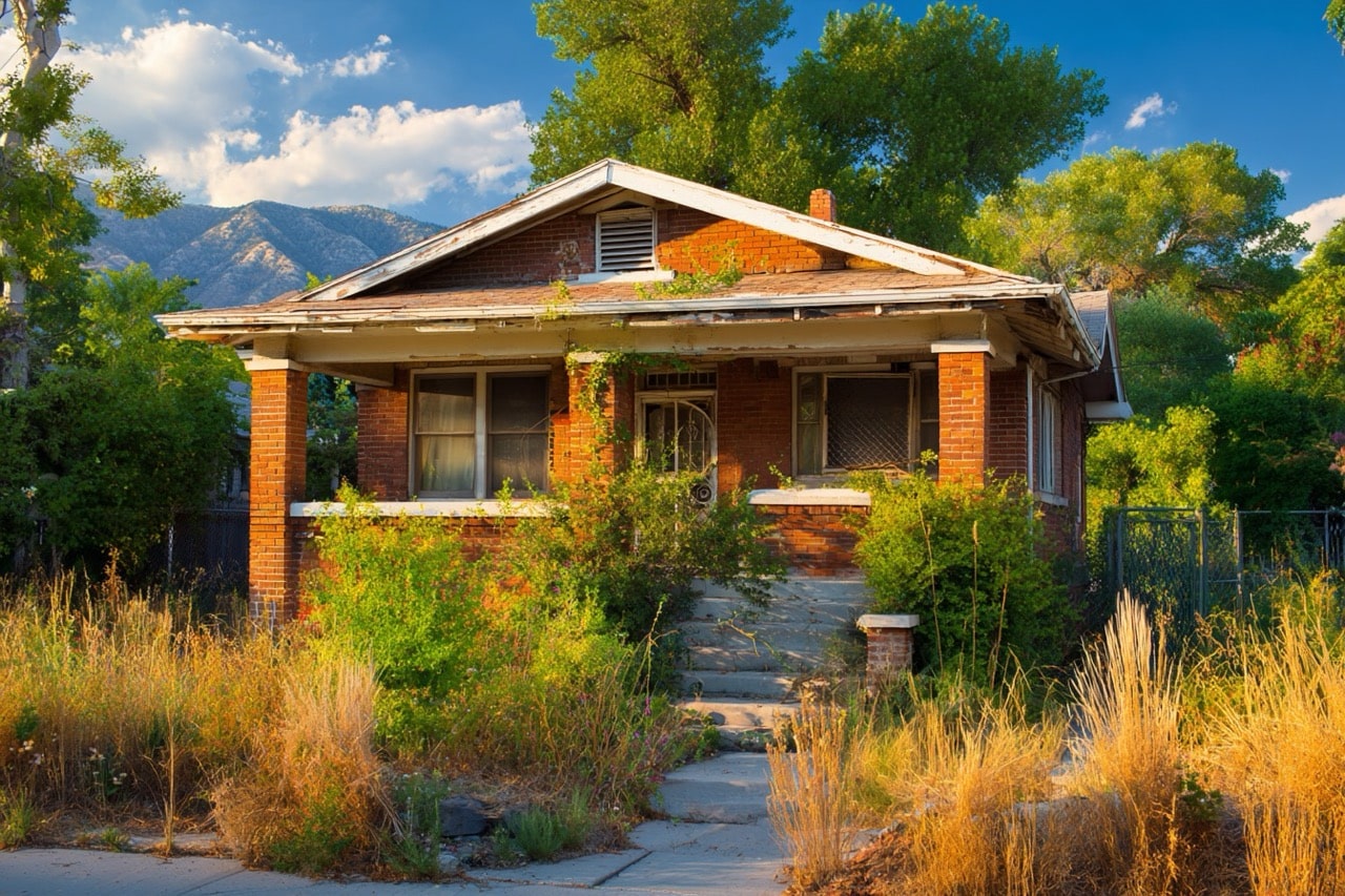 Older brick bungalow inherited property in Salt Lake City Utah neighborhood