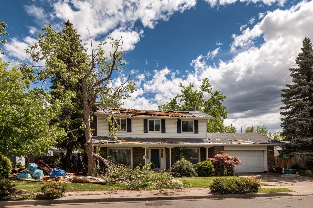 Professional inspection documenting storm damage in Salt Lake City Utah home